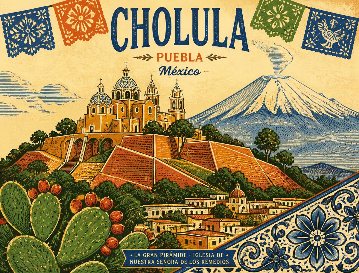 Vista previa de Imán Gran Pirámide de Cholula · Cuadrado